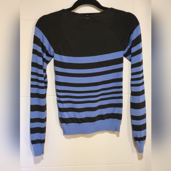 Vintage CLUB MONACO fitted striped sweater Size M - Picture 5 of 5